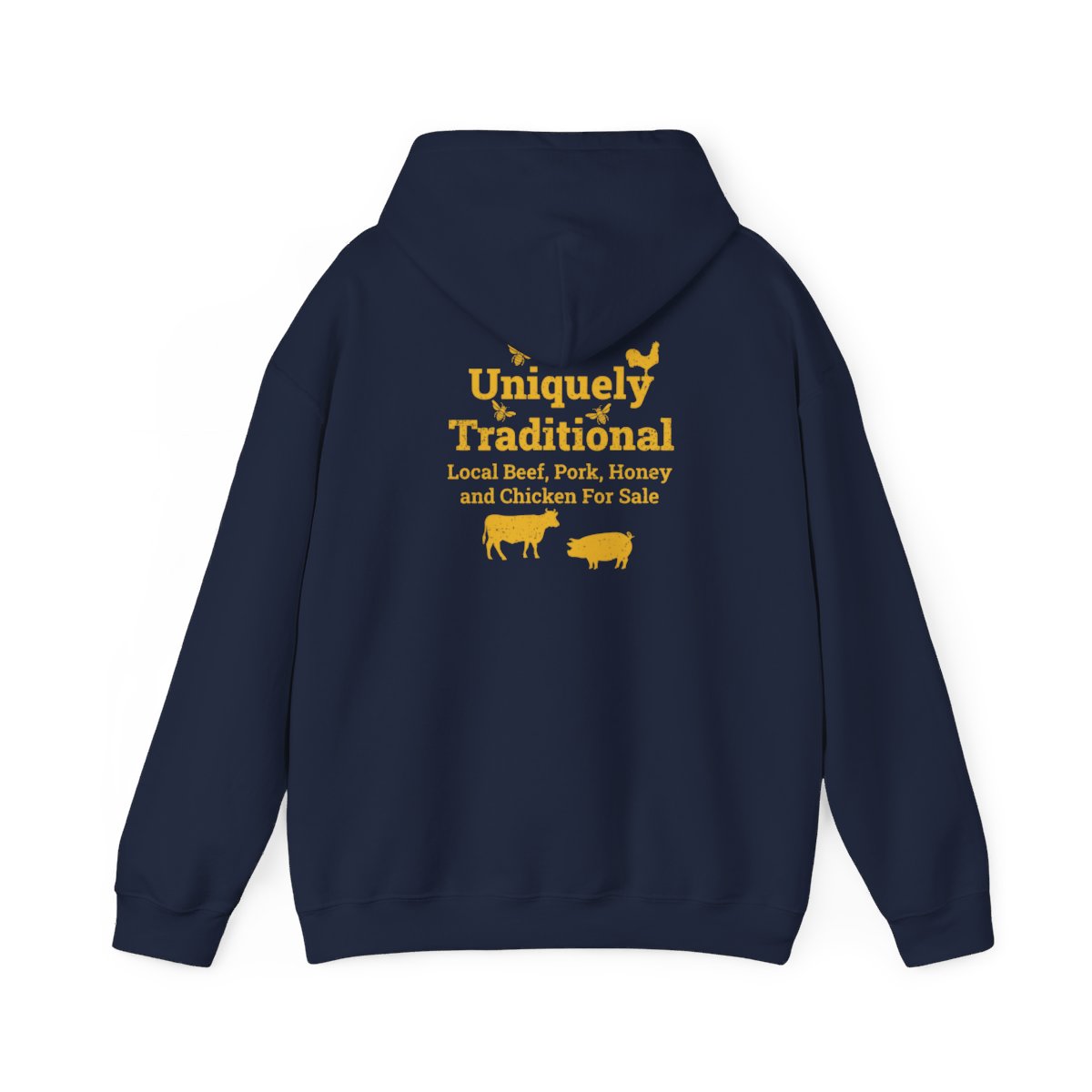 Bradshaw family farms logo on hoodie