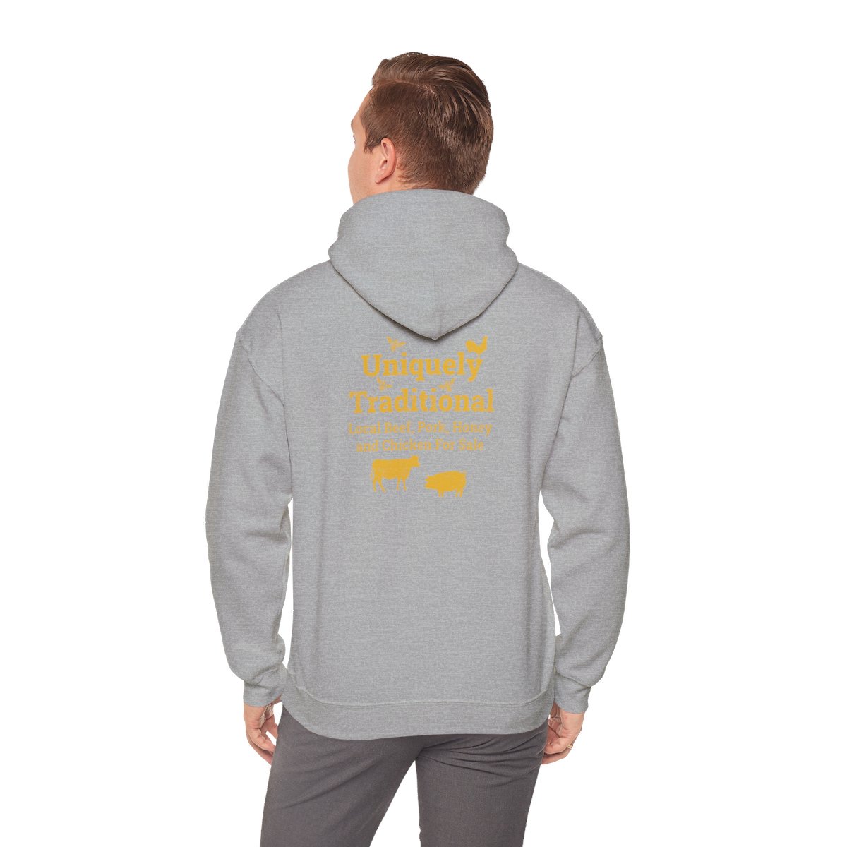 Bradshaw family farms logo on hoodie