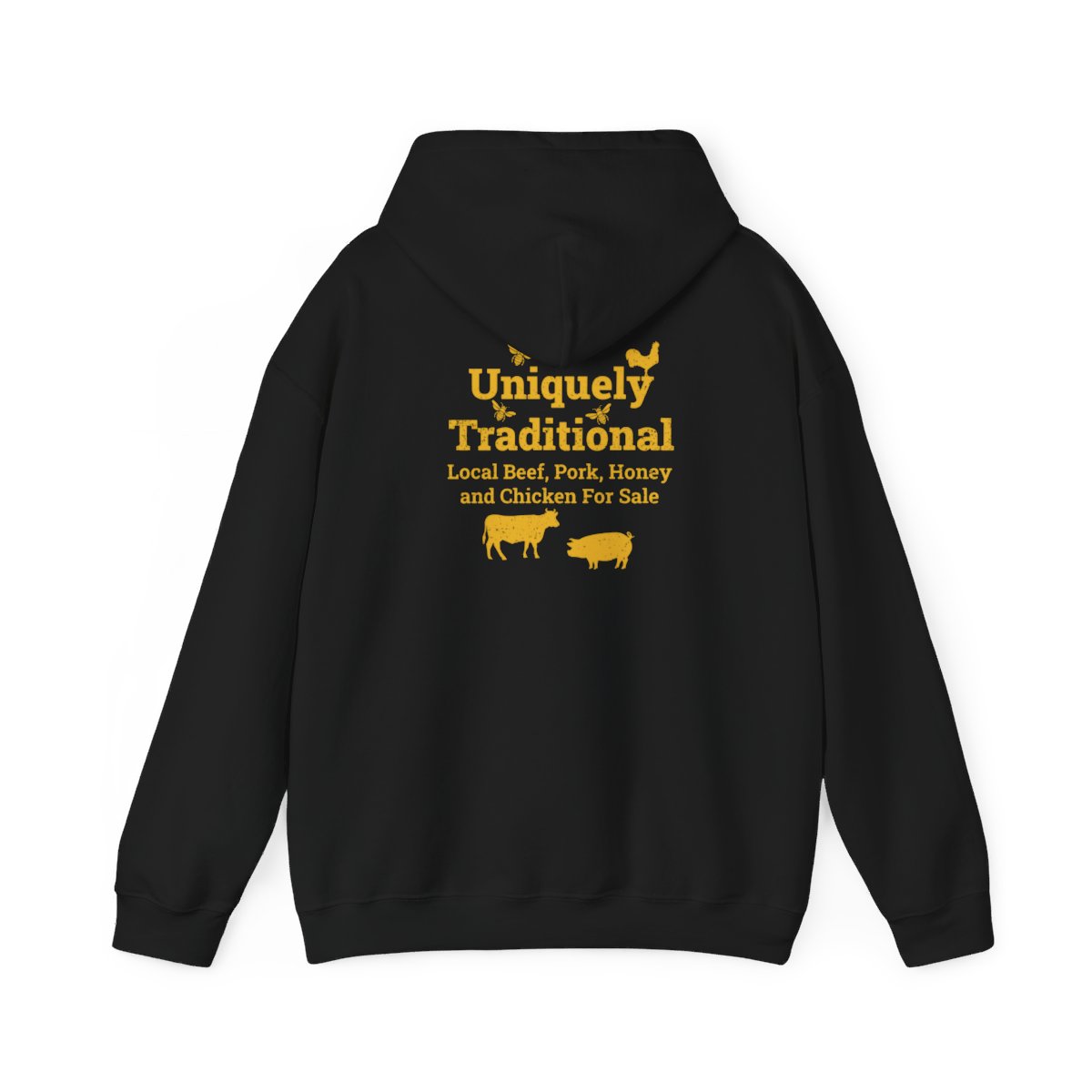 Bradshaw family farms logo on hoodie