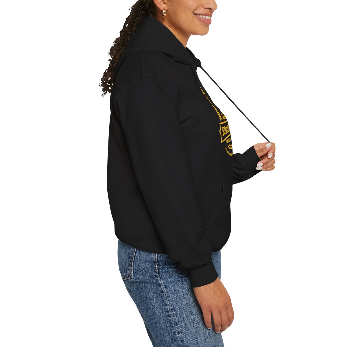 Bradshaw family farms logo on hoodie