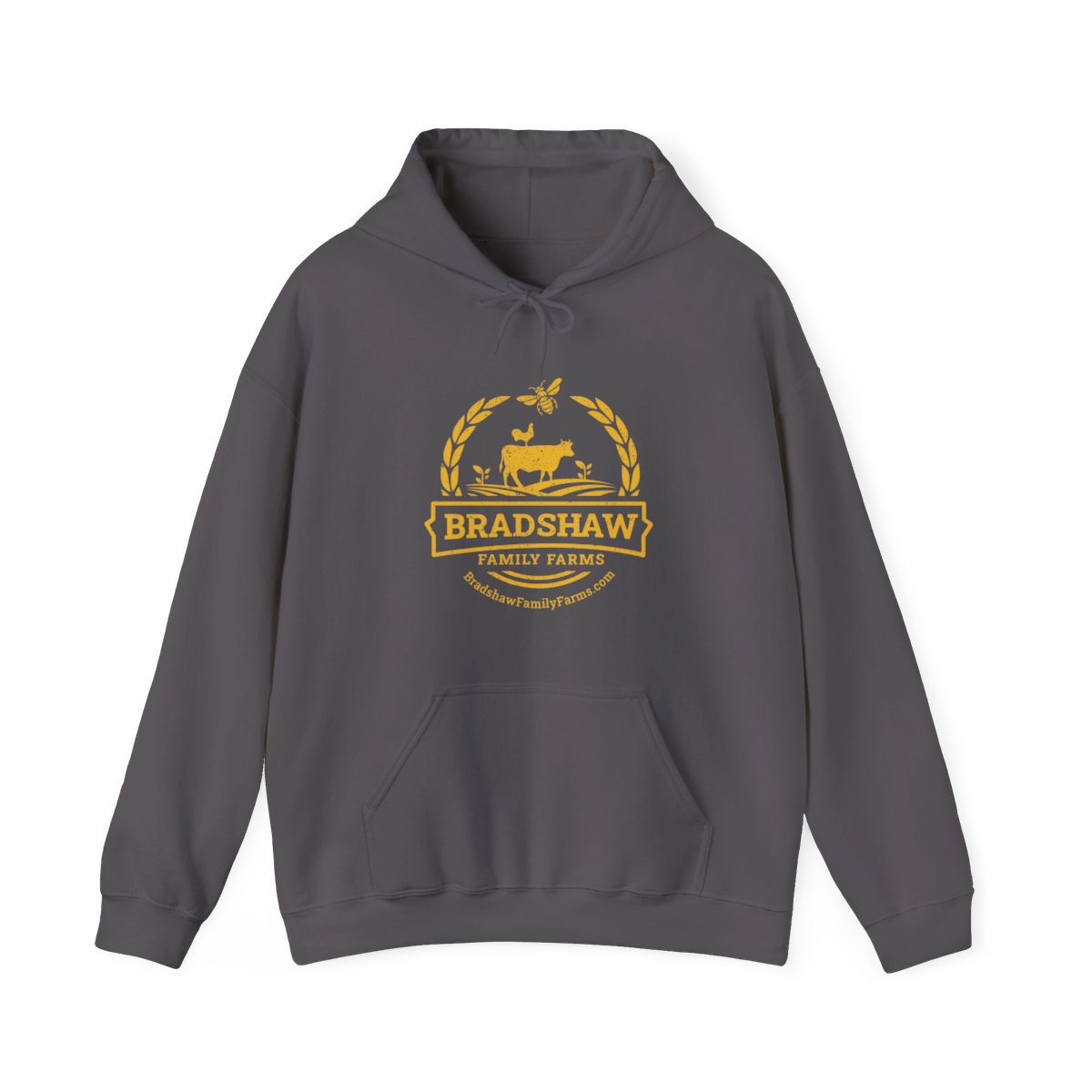 Bradshaw family farms logo on shirt