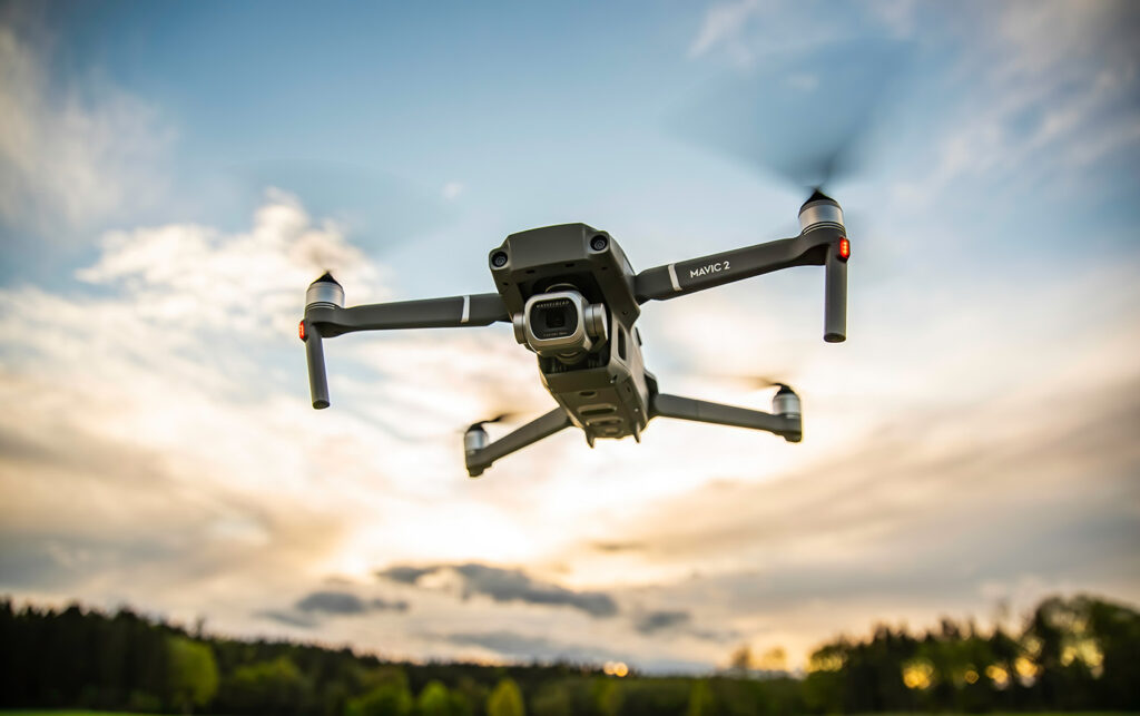 Mavic drone flying